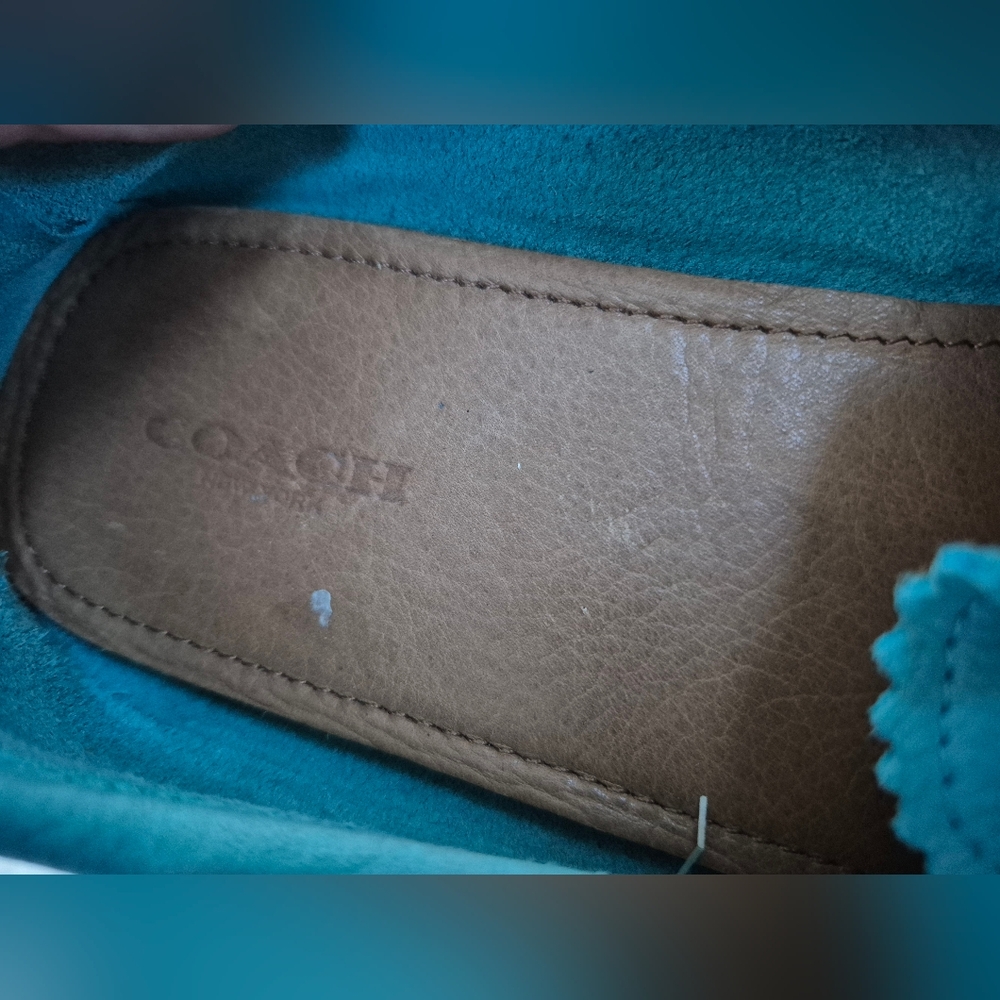 Coach Nadia Leather Loafers Blue Size 7.5 - Picture 8 of 8